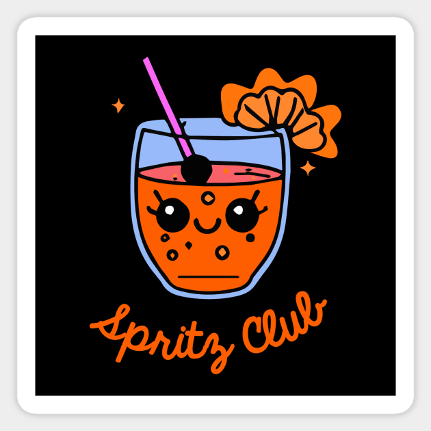 Cocktail Spritz Club Funny Bartender Retro Sticker by BetterManufaktur